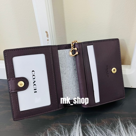 COACH Snap Wallet Signature Canvas Fairytale Rose Print - Picture 7 of 16